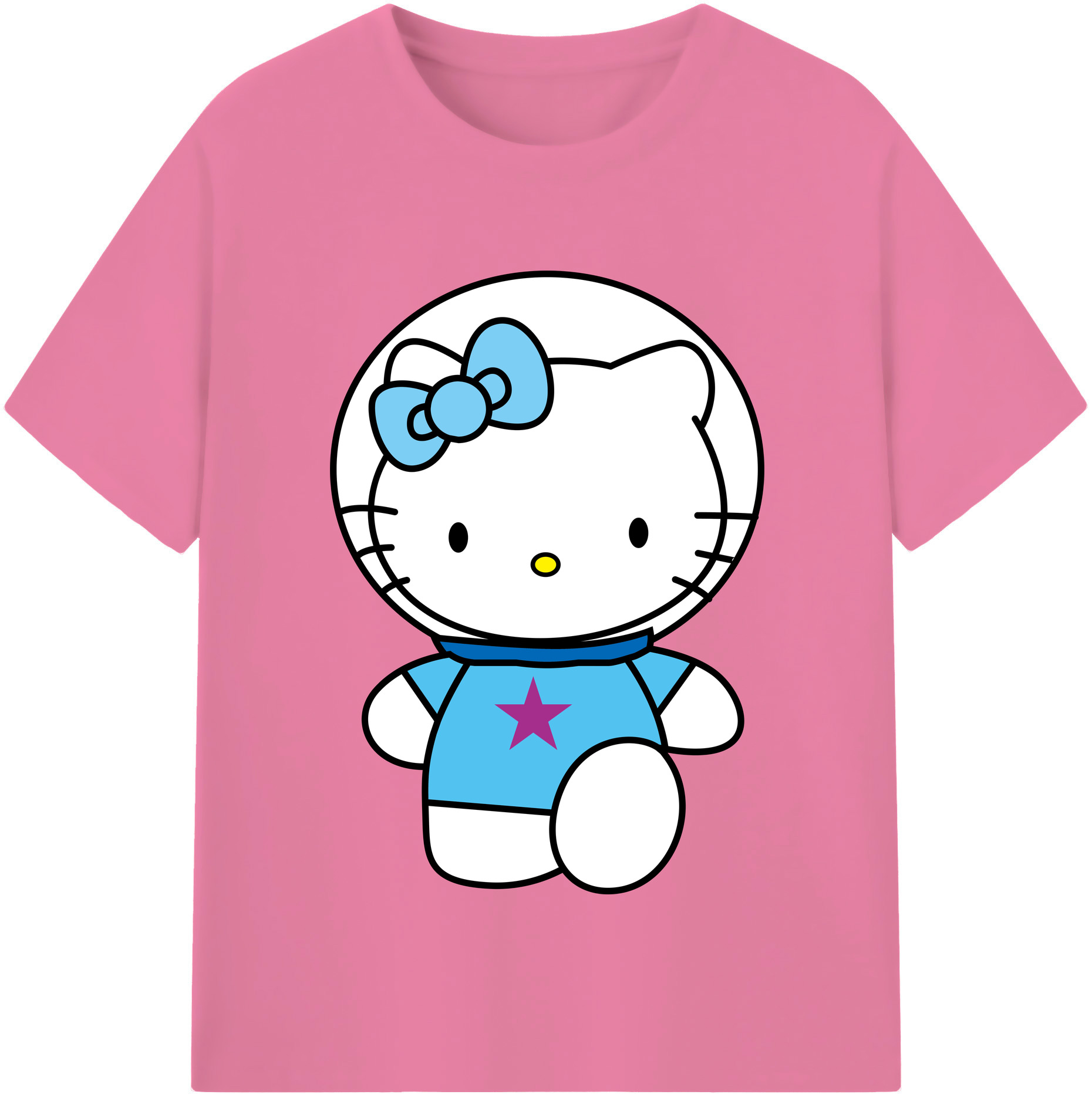 （画像用） Hello Kitty ハローキティ 綿100％半袖Tシャツ（フロントプリント）